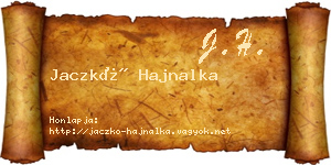 Jaczkó Hajnalka névjegykártya
